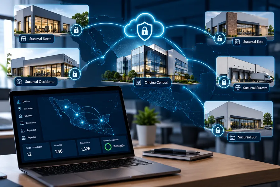 Sucursales y múltiples ubicaciones – Ciberseguridad